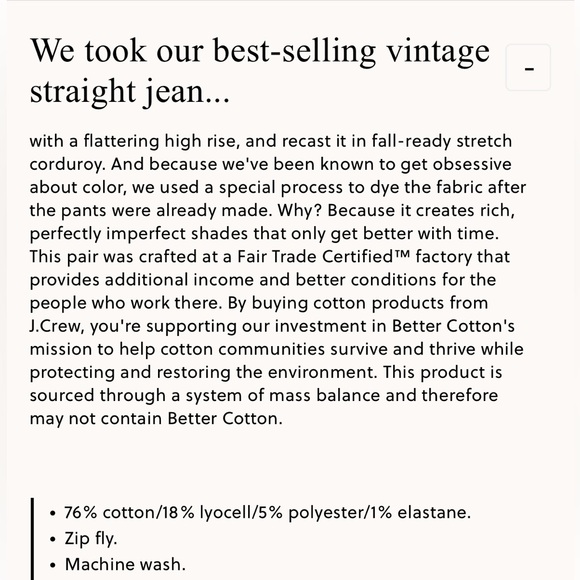 J. Crew Petite vintage slim-straight corduroy pant. - Picture 10 of 11